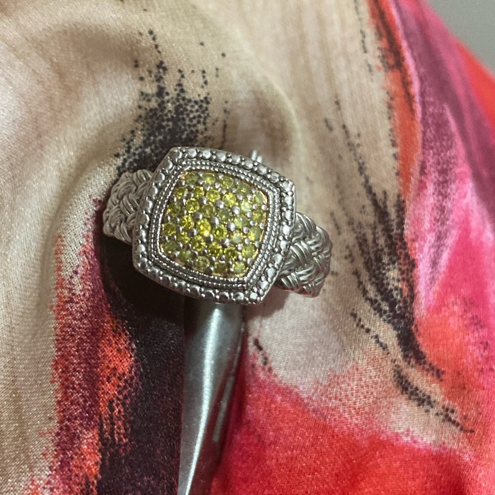 Affinity ( yellow ) Diamond Sterling Silver Ring